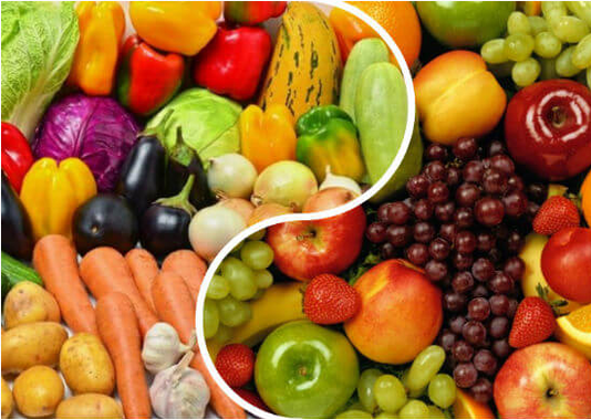 фрукти та овочі для схуднення